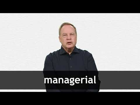 How to pronounce MANAGERIAL in American English